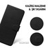 CaseUp Samsung Galaxy A32 4G Kılıf Kumaş Desenli Cüzdanlı Siyah 3